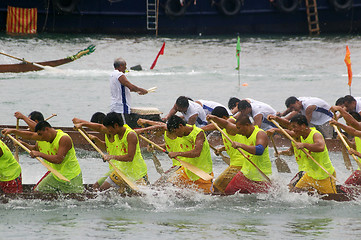 Image showing Dragon boat race in Hong Kong