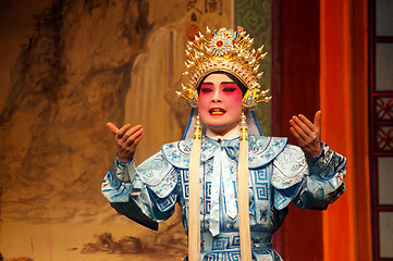 Image showing Cantonese Opera in  Mui Wo water lantern festival, Hong Kong