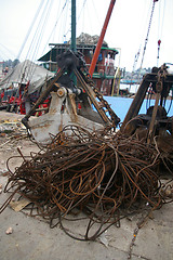 Image showing Rusted electric wires