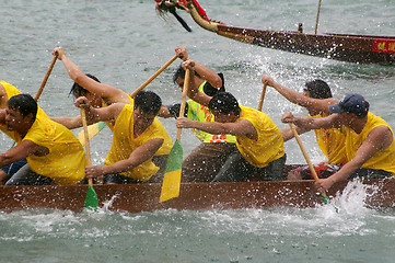 Image showing Dragon boat race in Hong Kong