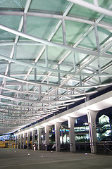 Image showing Modern corridor at night