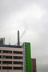 Image showing Chimney in industy with pollutants