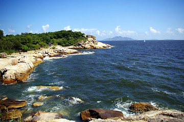 Image showing View from the hill top of Cheung Chau, Hong Kong