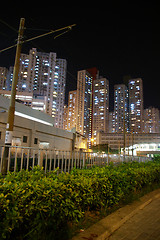 Image showing Hong Kong downtown at night