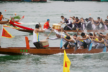 Image showing Dragon boat race in Hong Kong