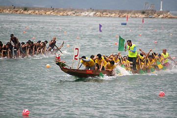 Image showing Dragon boat race in Hong Kong