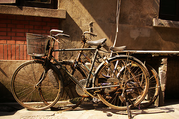 Image showing Old bicycle in China