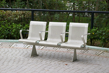 Image showing Chairs in a park