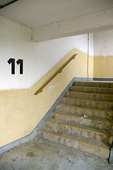 Image showing Old stairs in Hong Kong public housing