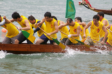 Image showing Dragon boat race in Hong Kong