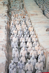 Image showing Terracotta Army close-up