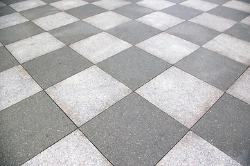 Image showing Grey and White Tiled floor 