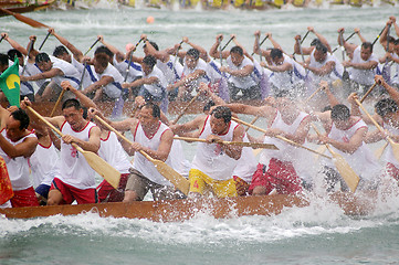 Image showing Dragon boat race in Hong Kong