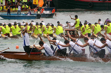 Image showing Dragon boat race in Tung Ng Festival, Hong Kong