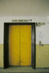 Image showing An old elevator in Hong Kong public housing