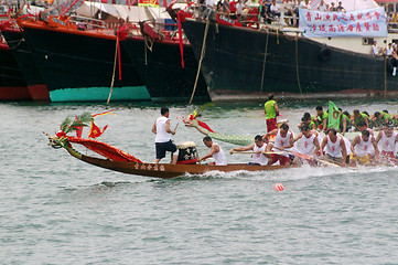 Image showing Dragon boat race in Tung Ng Festival, Hong Kong