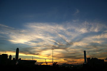 Image showing Hong Kong sunset