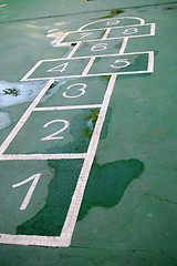 Image showing Hopscotch on the ground