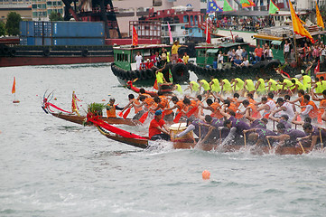 Image showing Dragon boat race in Tung Ng Festival, Hong Kong