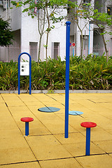 Image showing Leisure tools for keep fit in park