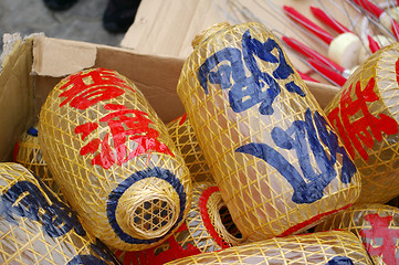 Image showing Lanterns for Cheung Chau Bun Festival, Hong Kong.