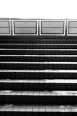 Image showing Black and white stairs