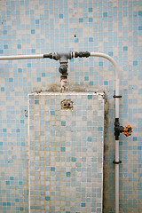 Image showing Metal water pipes