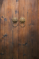 Image showing Chinese wooden door