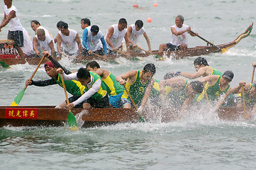 Image showing Dragon boat race in Tung Ng Festival, Hong Kong