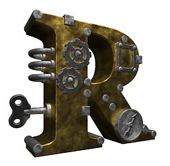 Image showing steampunk letter r