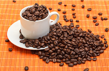 Image showing Cup with Coffee Beans