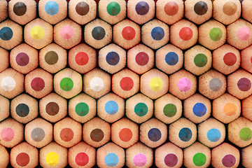 Image showing Crayons in a stack