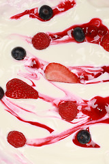 Image showing Yogurt with berries
