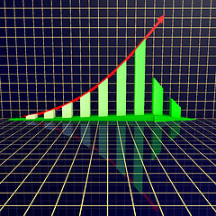 Image showing Arrowed business chart