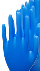 Image showing Blue latex gloves