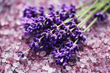 Image showing lavender bath salt