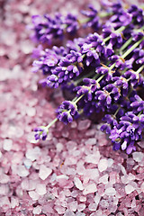 Image showing lavender bath salt