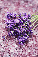 Image showing lavender bath salt