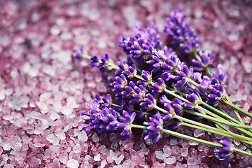 Image showing lavender bath salt