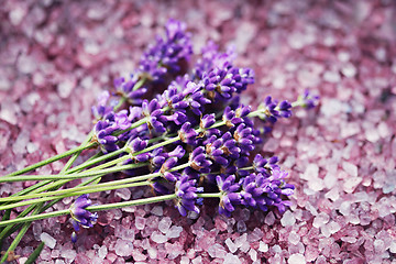 Image showing lavender bath salt