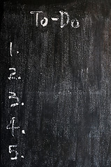 Image showing Blank to-do list on a smudged blackboard