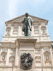 Image showing Manzoni statue, Milan