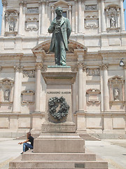 Image showing Manzoni statue, Milan