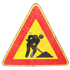 Image showing Roadworks sign