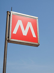 Image showing Subway sign