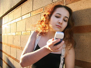 Image showing Girl with a phone