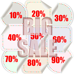 Image showing Big sale background with shopping banner pattern