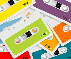 Image showing colored Audio casette