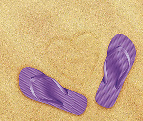 Image showing beach flip flops