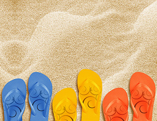 Image showing beach flip flops